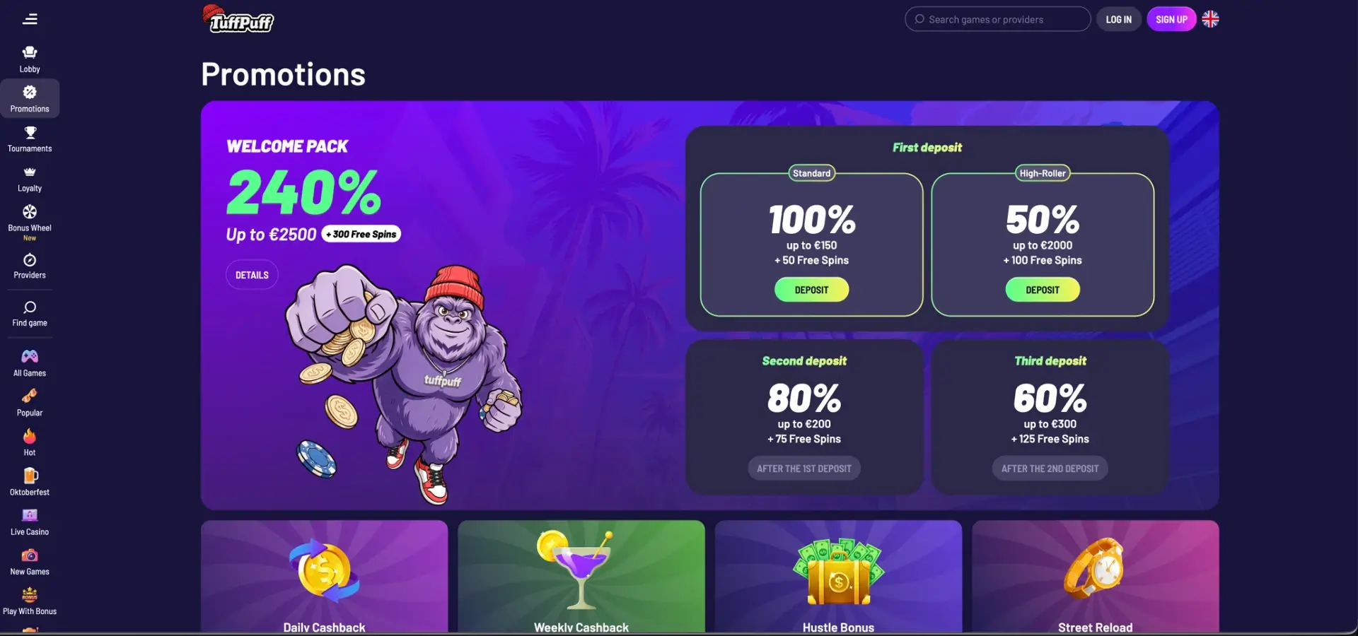 Tuffpuff promotions overview for Australian players